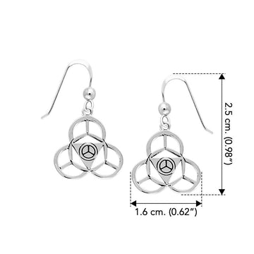 Be Your Own Captain Mandala Sterling Silver Earrings by Sibylle Grummes TER1394